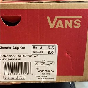 Vans classic slip on patchwork